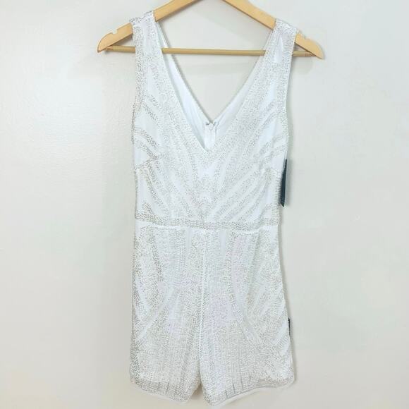 Lulu's White V-Neck Jumpsuit - Picture 4 of 13